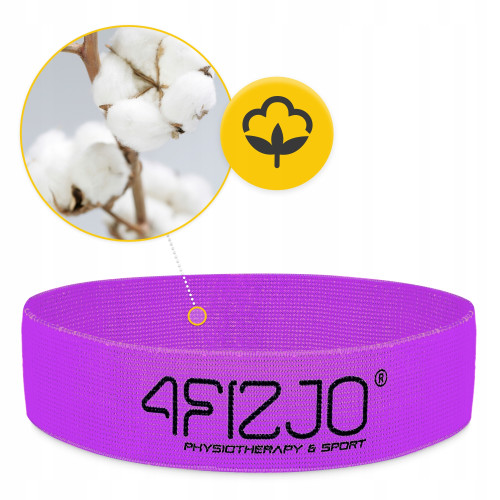 Резинка для фітнеса  4FIZJO Flex Band 16-22 кг Violet - фото №4